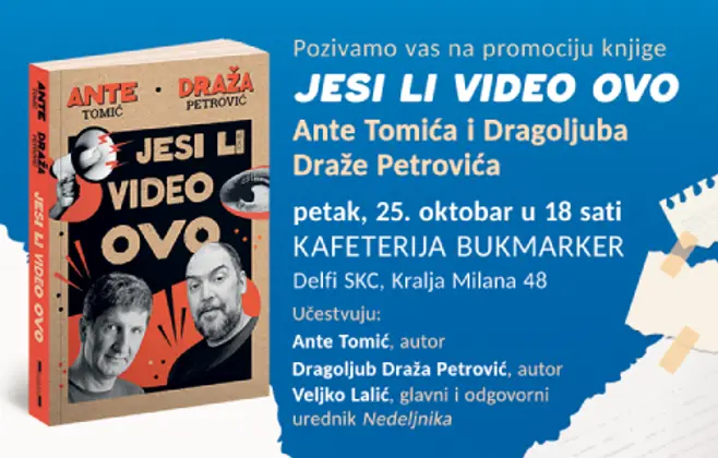 Najduhovitiji dvojac na Balkanu predstavlja knjigu „Jesi li video ovo“ 25. oktobra u SKC-u