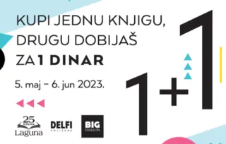 Kupi jednu knjigu, drugu dobijaš za 1 dinar – samo u Delfi knjižari TC BIG FASHION