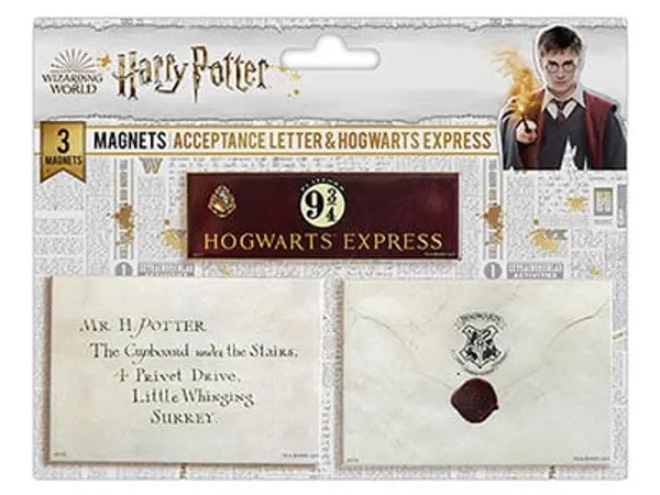 Slika 0 - Magneti set 3 - Harry Potter, Acceptance Letter and Platform 9 3/4