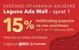 Svečano otvaranje knjižare Laguna Ada Mall: računajte na popust i poklon uz svaku kupovinu!