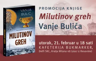 Promocija novog romana Vanje Bulića „Milutinov greh“ 21. februara