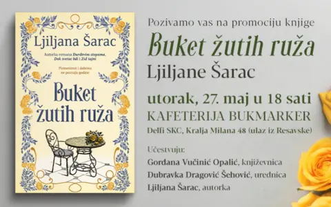 Promocija romana Ljiljane Šarac „Buket žutih ruža“ 27. maja - slika 1