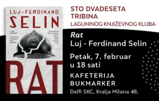 Velimir Mladenović i Ivana Misirlić govore na 120. Laguninom književnom klubu o romanu „Rat“