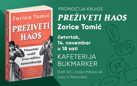 Promocija knjige „Preživeti haos“ Zorice Tomić 14. novembra - slika 1