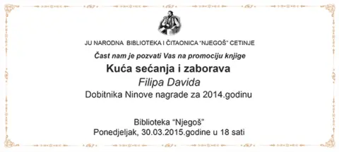 Gostovanje Filipa Davida na Cetinju - slika 1