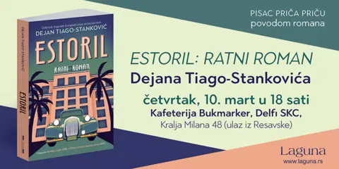Pisac priča priču povodom romana „Estoril“ – Dejan Tiago-Stanković u knjižari Delfi SKC - slika 1