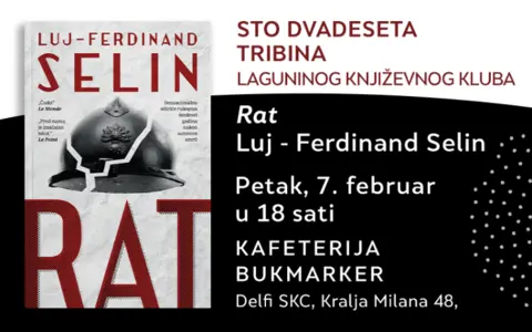Velimir Mladenović i Ivana Misirlić govore na 120. Laguninom književnom klubu o romanu „Rat“ - slika 1