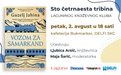 Književnica Ljubica Arsić o knjizi „Vozom za Samarkand“ na Laguninom književnom klubu - slika 1