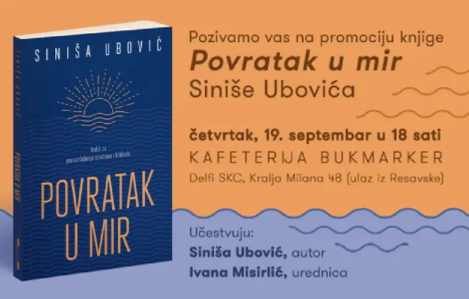 Predstavljanje knjige „Povratak u mir“ Siniše Ubovića 19. septembra