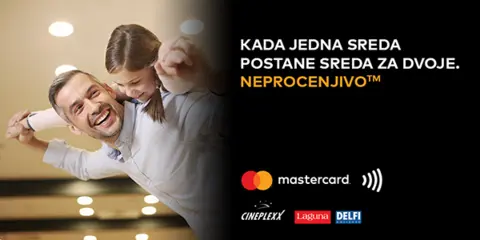 Mastercard, Laguna, Delfi i Cineplexx – tim za omiljenu sredu - slika 1