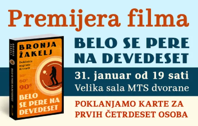 Vodimo vas na premijeru filma „Belo se pere na devedeset“, snimljenom prema istoimenom bestseler romanu Bronje Žakelj