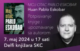 Druženje sa Huanom Pablom Eskobarom u knjižari Delfi SKC 7. maja