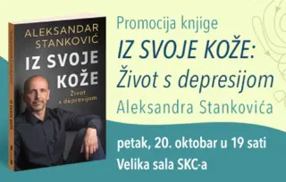 Sa Aleksandrom Stankovićem o knjizi „Iz svoje kože: Život s depresijom“ 20. oktobra