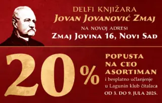Vidimo se na novoj adresi! Delfi knjižara „Jovan Jovanović Zmaj“ od 3. jula u Zmaj Jovinoj 16!
