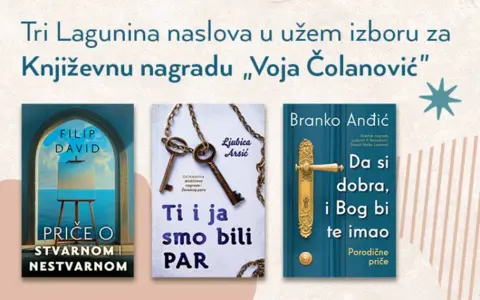 Čak tri Lagunine knjige u užem izboru za Književnu nagradu „Voja Čolanović“ - slika 1