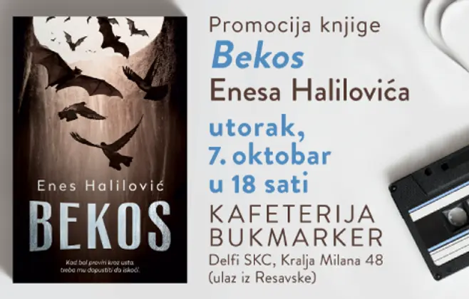 Promocija romana „Bekos“ Enesa Halilovića 7. oktobra