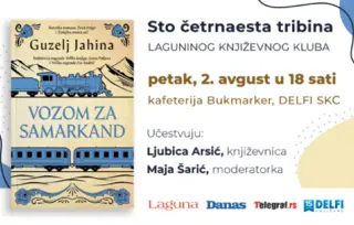 Književnica Ljubica Arsić o knjizi „Vozom za Samarkand“ na Laguninom književnom klubu