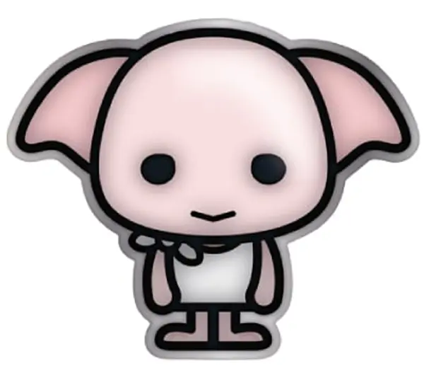 Slika 0 - Bedž - Harry Potter, Ron Dobby, Kawaii