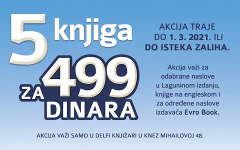 5 knjiga za 499 dinara samo u knjižari Delfi u Knez Mihailovoj 48 - slika 1