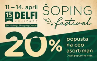Šoping festival u Delfi knjižari TC Galerija od 11. do 14. aprila