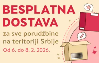 Besplatna isporuka od 6. do 8. februara 2026. samo preko laguna.rs i delfi.rs