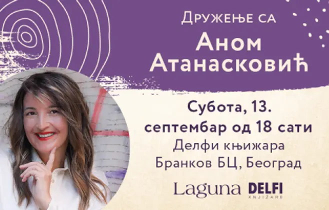 Druženje sa Anom Atanasković u Delfi knjižari BC Brankov u subotu od 18.00