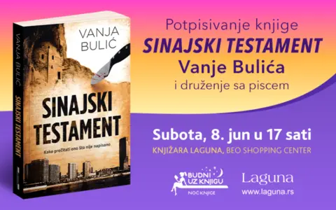 Vanja Bulić u Noći knjige potpisuje novi roman u Delfi knjižari u BEO Shopping Centru - slika 1