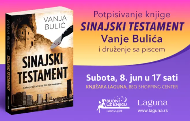 Vanja Bulić u Noći knjige potpisuje novi roman u Delfi knjižari u BEO Shopping Centru